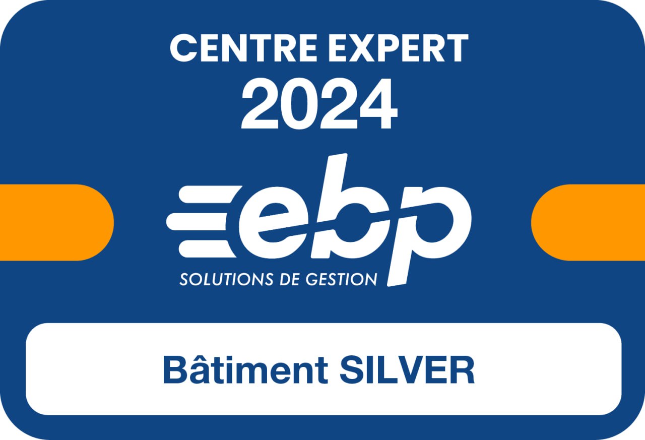Centre Expert Bâtiment SILVER 2024 - Logiciel EBP, ACE distributeur revendeur certifié centre expert Gold 974